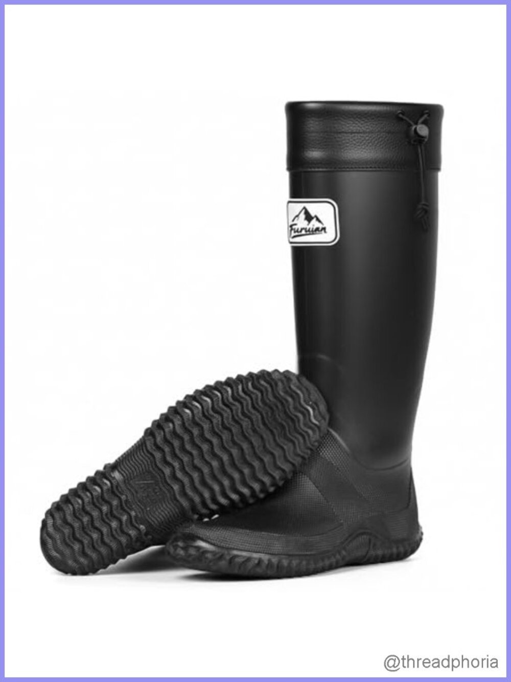 Knee-High Waterproof PVC Rain Boots Tall Packable Garden Boots Lightweight